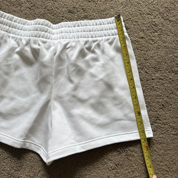 NWT UNDER ARMOUR women's Rival FLEECE SHORTS Size L white - Picture 5 of 6